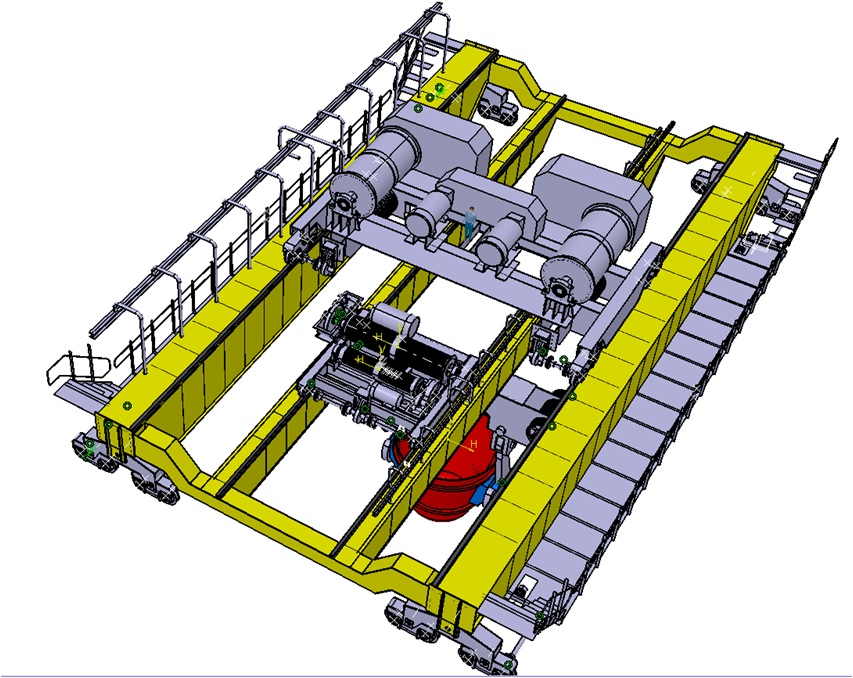 450T起重机吊梁模型3D图纸 STP格式